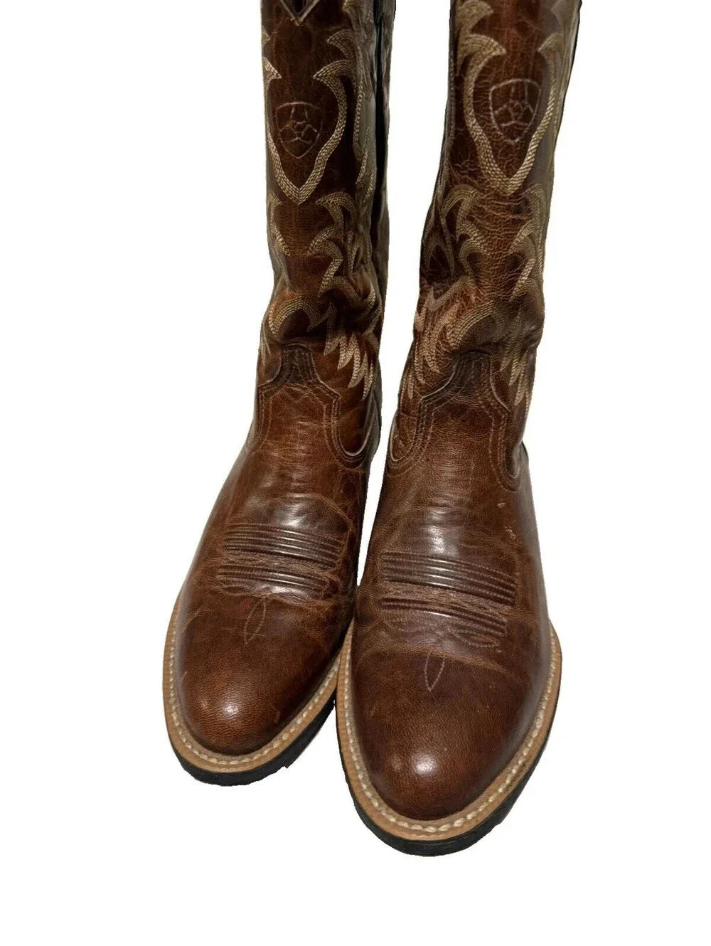 Ariat Heritage R Toe Mens Cowboy Boots Size 7 D Brown Leather | Style 10010289